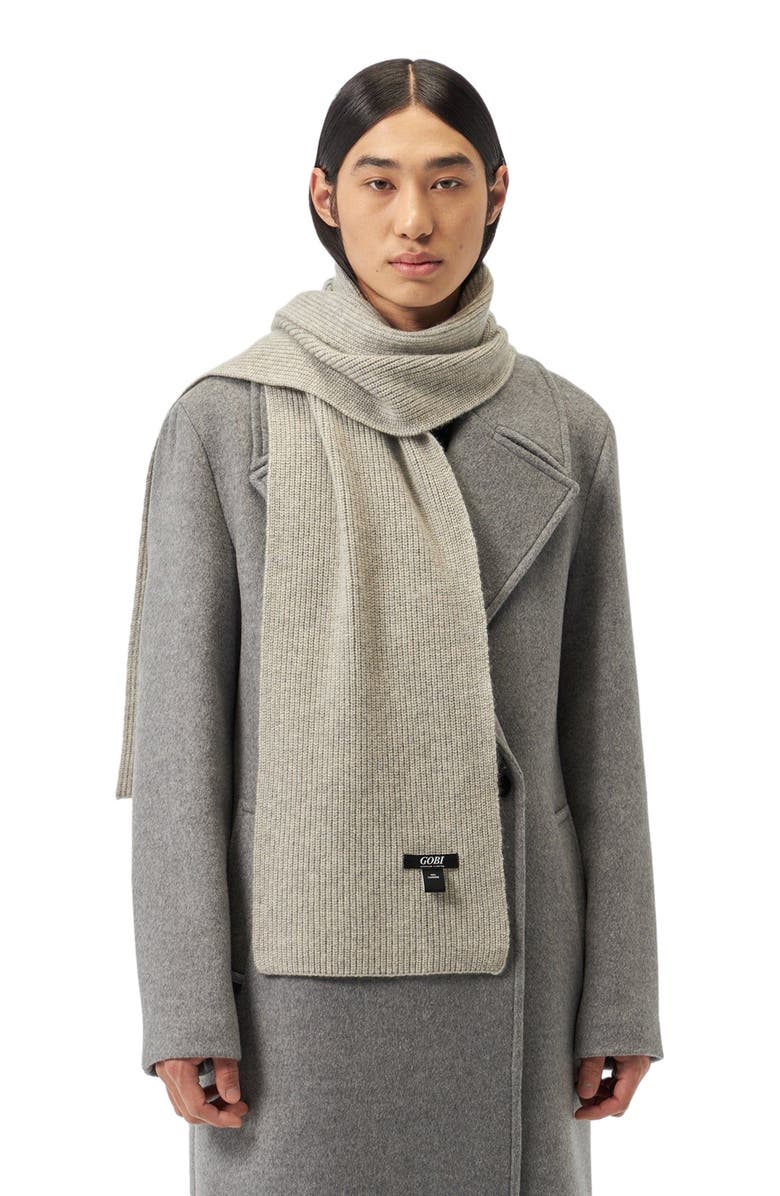 GOBI Mongolian Cashmere Fisherman Knit Scarf, Alternate, color, 