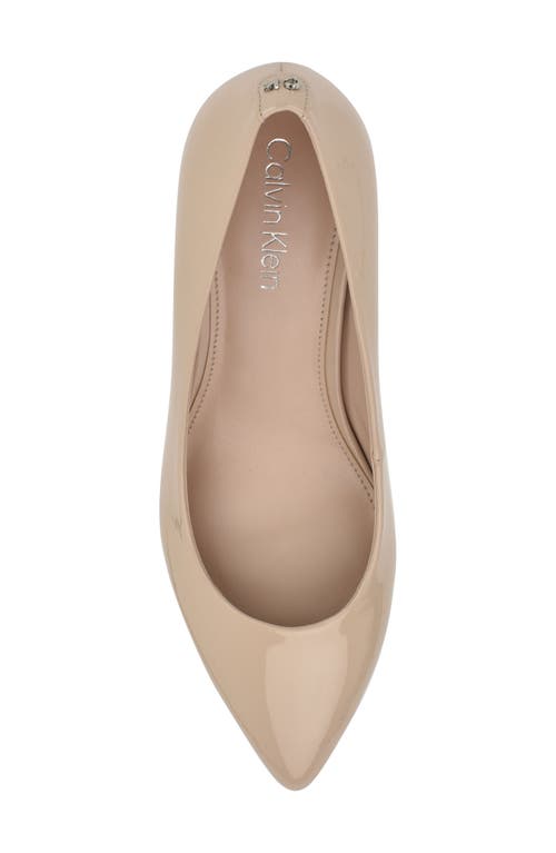 Calvin Klein Scarlet Slingback Pump In Natural Patent