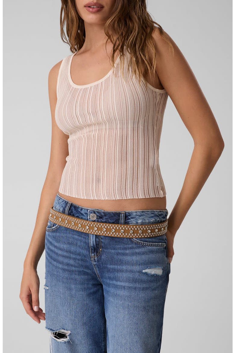 Audrey Sheer Lurex Tank Top, Main, color, F1UE-OPEN