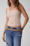 GUESS Audrey Sheer Lurex Tank Top