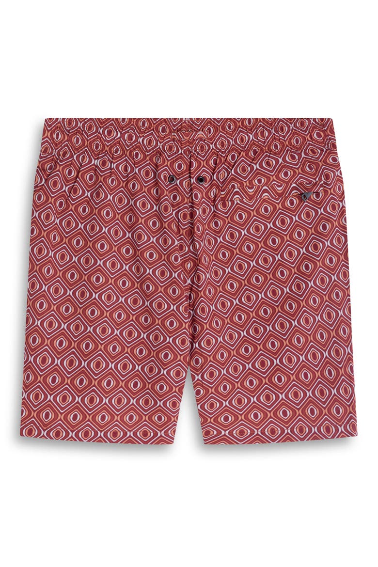 Cruz Print Swim Trunks, Alternate, color, SIENNA