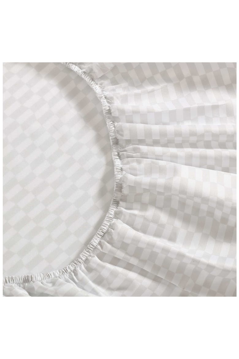 Wavy Checker Sheet Set, Alternate, color, WHITE/ LIGHT GREY