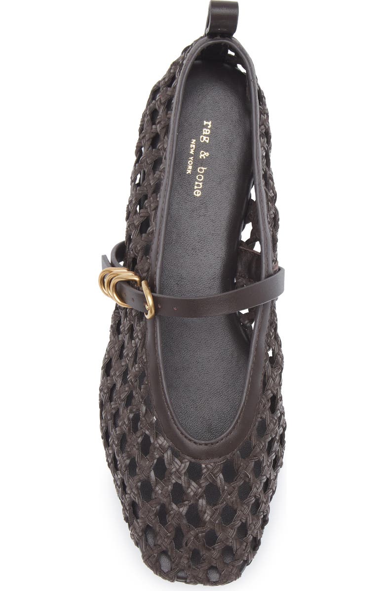 rag & bone Spire Woven Mary Jane Flat, Alternate, color, Dark Purple