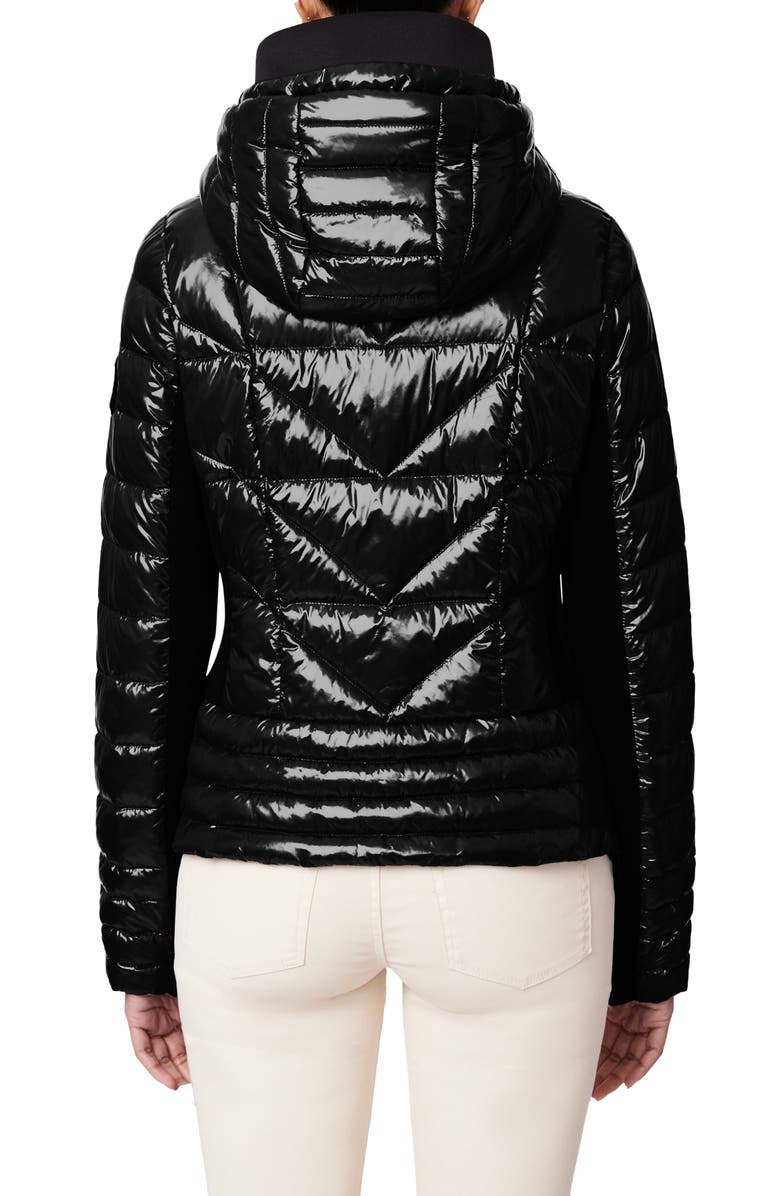 Bernardo Shiny Neoprene Water Resistant Puffer Jacket, Alternate, color, 