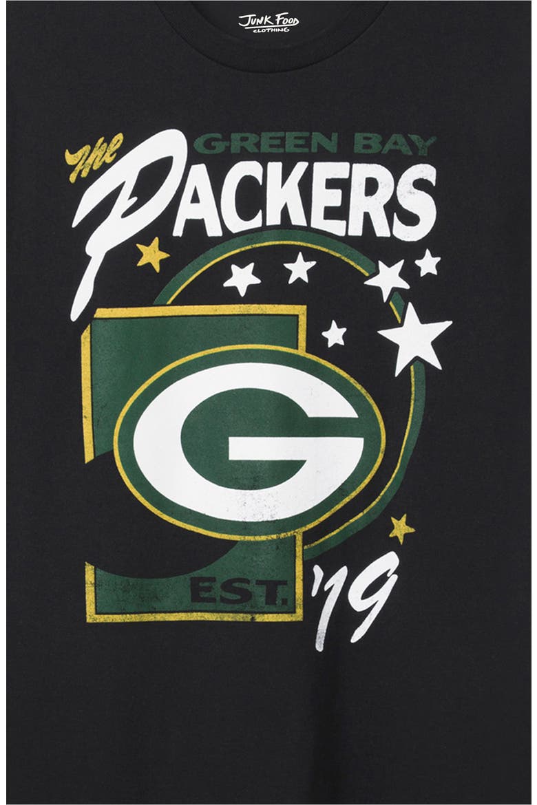 Greenbay Packers Star Power Cotton Graphic T-Shirt, Alternate, color, BLACK