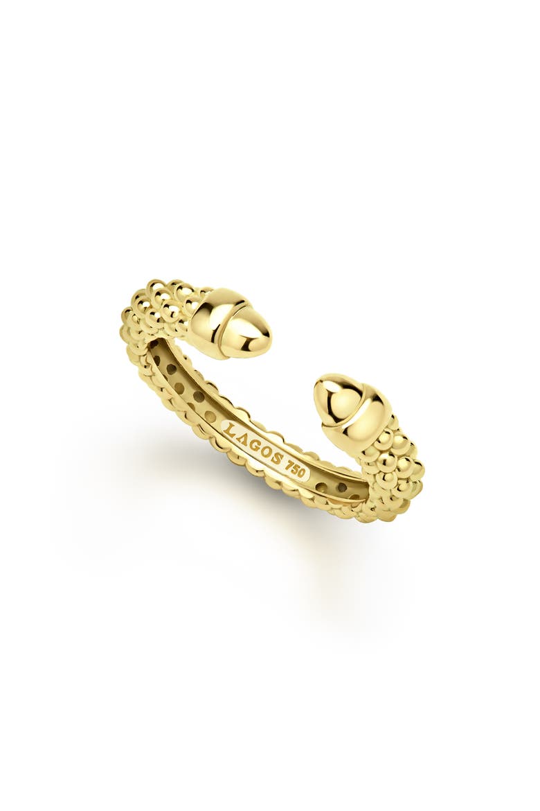 Signature Caviar Versa Ring, Main, color, GOLD
