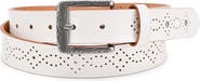 OLD TREND Daisy Genuine Leather Perforated Floral Detail Belt