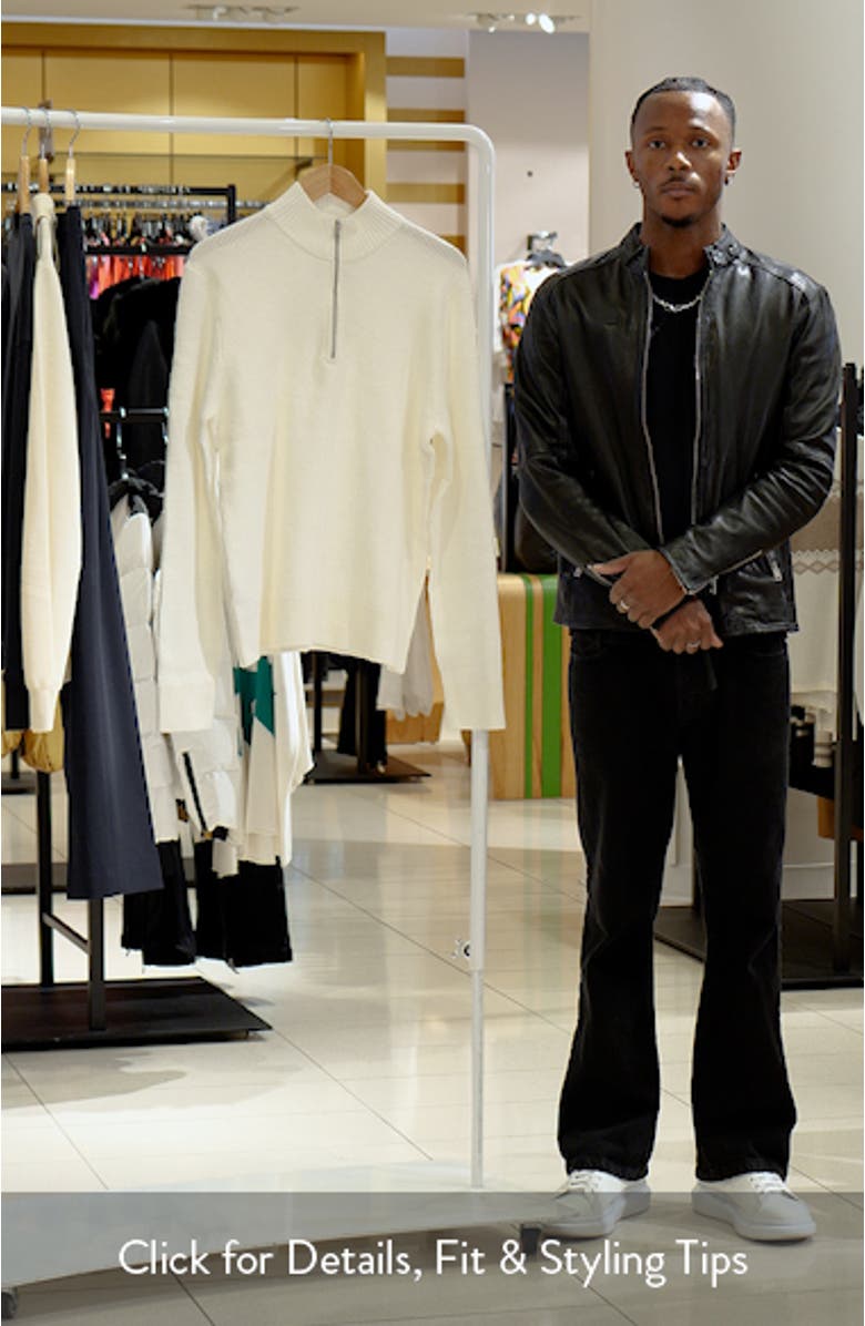 Mock Neck Quarter Zip Sweater, sales video thumbnail