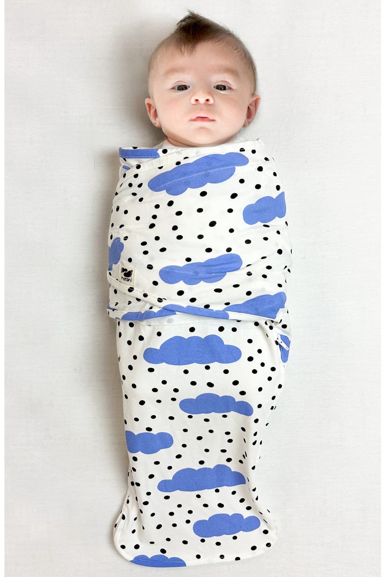 Organic Snugababe Swaddle Sleep Pod with Arm Inserts, Alternate, color, BLUE/ BLACK