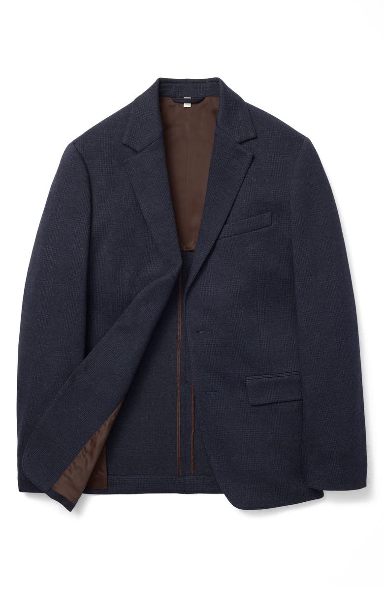 Bonobos Jetsetter Slim Fit Navy Glen Check Knit Wool Blend Sport Coat, Alternate, color, Navy Glen Check