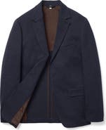 Bonobos Jetsetter Slim Fit Navy Glen Check Knit Wool Blend Sport Coat