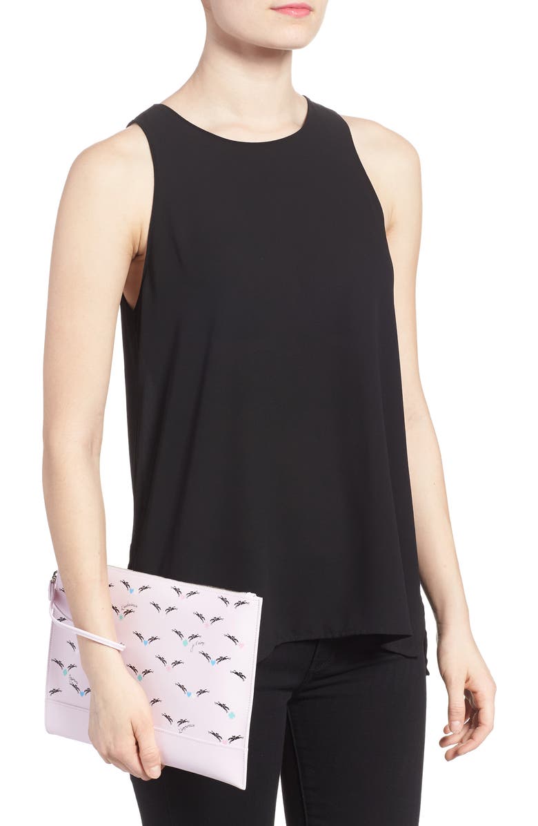 Longchamp Small St. Valentin Leather Wristlet, Alternate, color, Girl