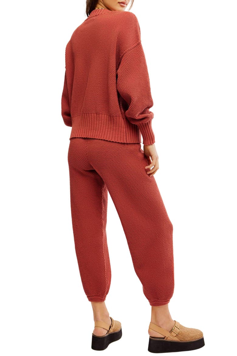 Hailee Waffle Stitch Cardigan & Pants, Alternate, color, CANYON SUNSET