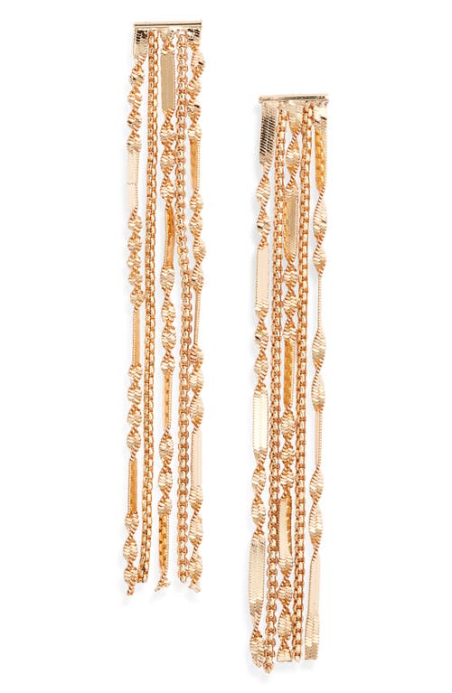 Open Edit Fringe Earrings In Gold