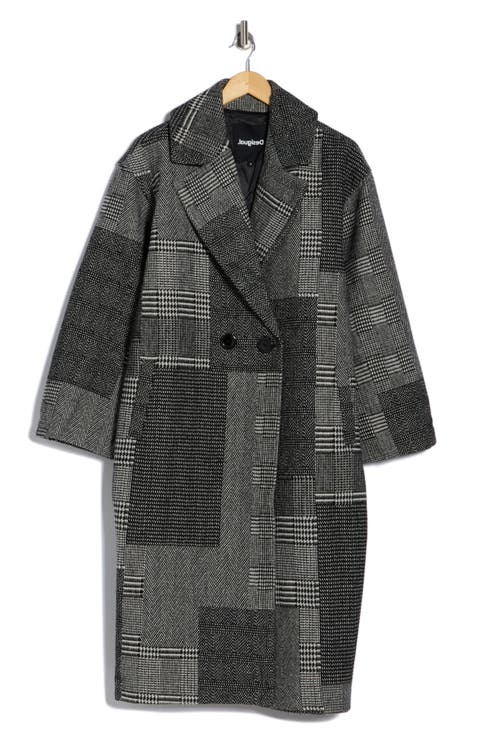 Patchwork Double Breasted Overcoat