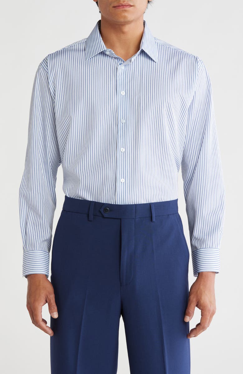 Nautica Stripe Regular Fit Dress Shirt, Main, color,