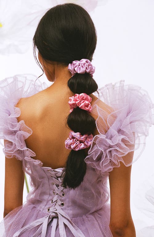 Slip 3-pack Large Silk Scrunchies In Belleflower