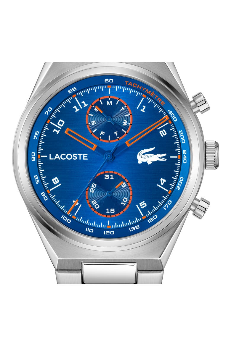 Line Racer Multifunction Bracelet Watch, 43mm, Alternate, color, SILVER