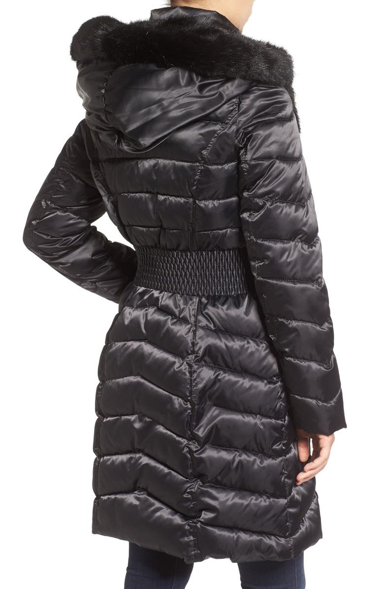 Laundry by Shelli Segal Faux Fur Trim Hooded Puffer Coat, Alternate, color, 