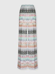 Missoni Wide-leg Trousers In Viscose And Cotton Lamé Lace Motif