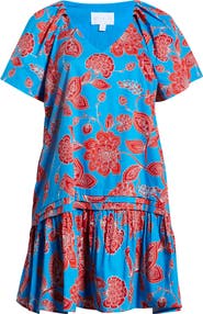 SUGARLIPS Ripon Floral Seruma Drop Waist Shift Dress
