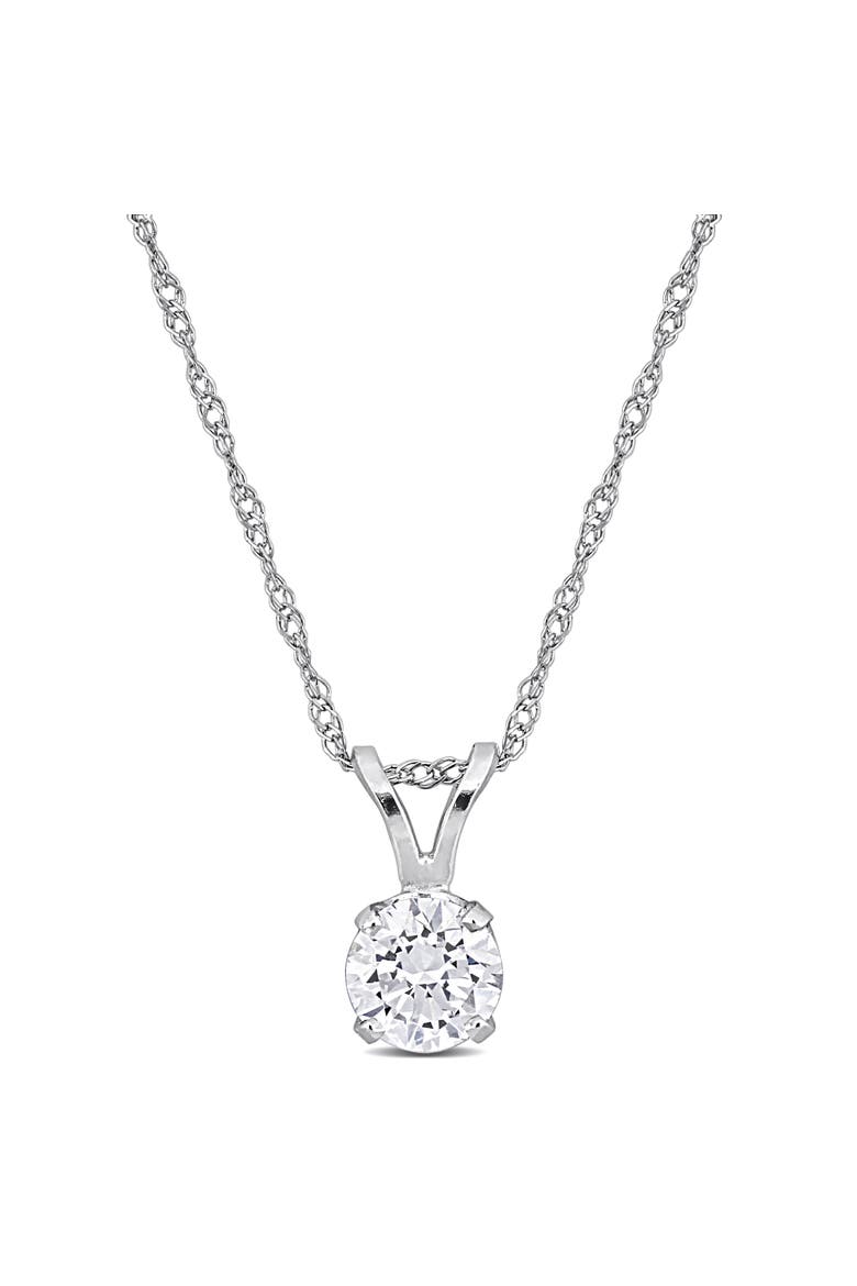1/2 CTW Lab-Grown Diamond Solitaire Necklace 14k, Main, color, White Gold