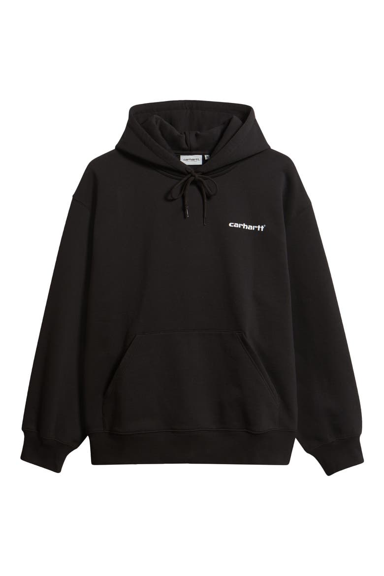 Logo Hooded Sweatshirt, Alternate, color, BLACK