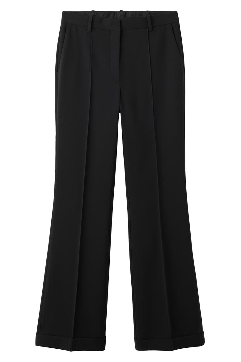 Seamed Flare Pants, Alternate, color, BLACK