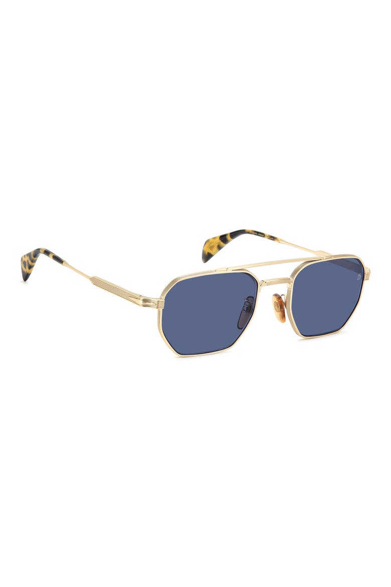 52mm Navigator Sunglasses, Alternate, color, GOLD HONEY HAVANA/ BLUE AVIO