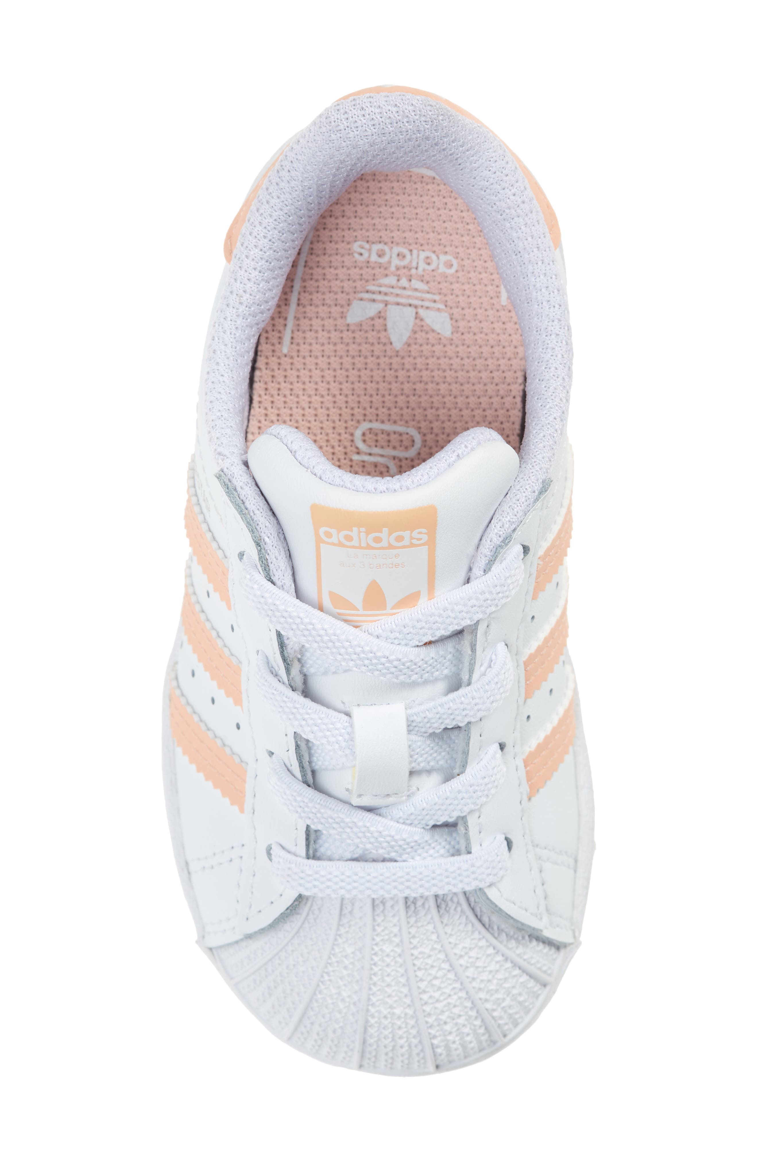 Superstar Sneaker, Alternate, color, WHITE/ PINK