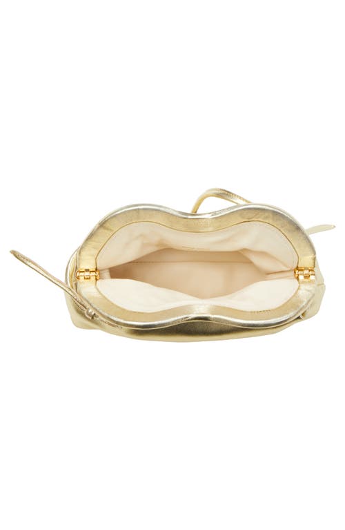 Mansur Gavriel Baci Leather Frame Shoulder Bag In Gold