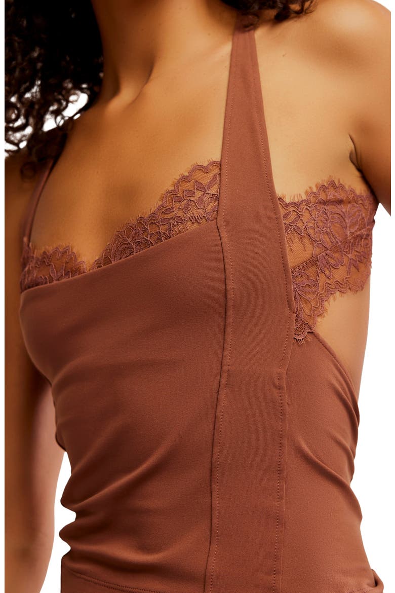 Looking Good Open Back Lace Trim Camisole, Alternate, color, NUTMEG