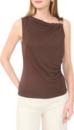 Parker Asymmetric Neck Sleeveless Top