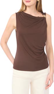Parker Asymmetric Neck Sleeveless Top