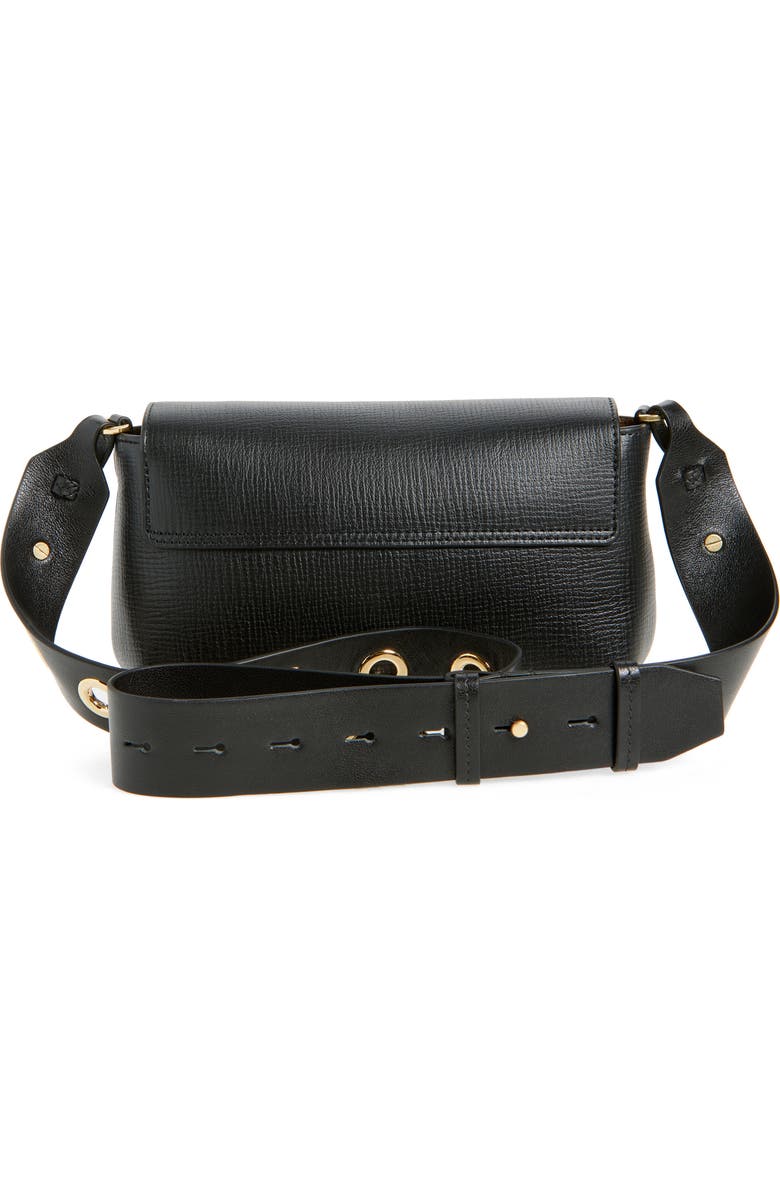 Anya Hindmarch Mortimer Eyelet Strap Leather Crossbody Bag, Alternate, color, Black