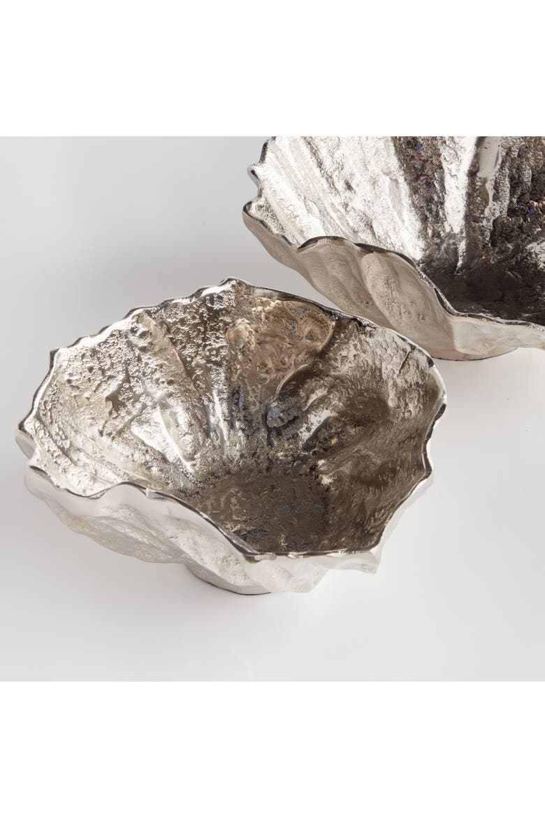 Ostra Decorative Bowls Set of 2, Alternate, color, Silver