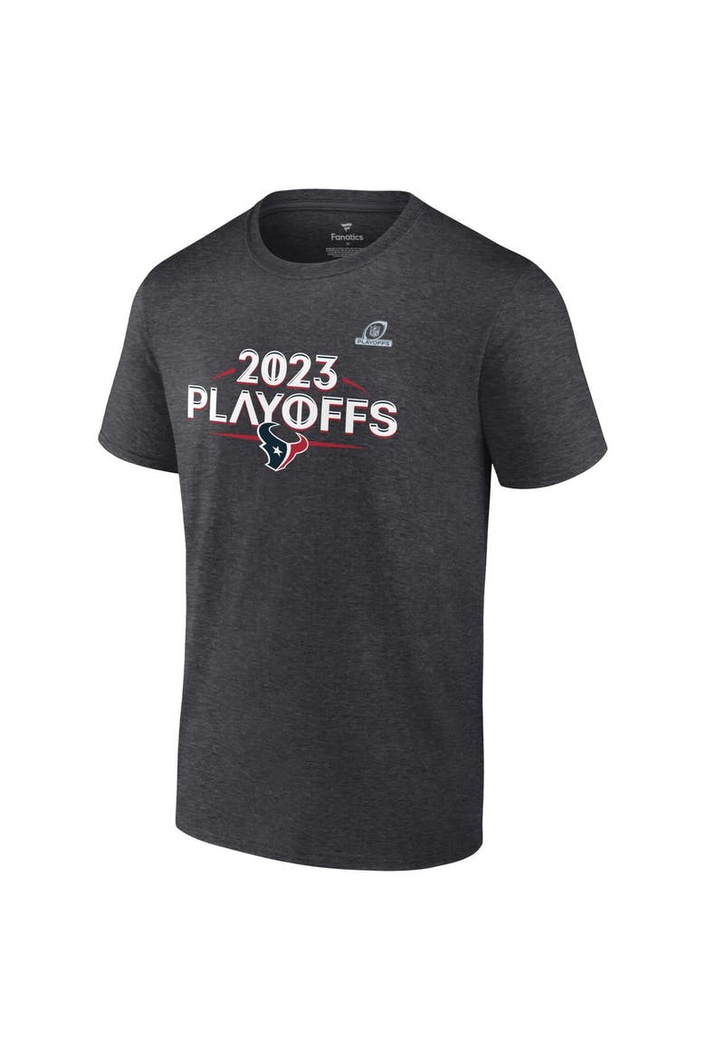Men's Fanatics Branded  Heather Charcoal Houston Texans 2023 NFL Playoffs Ready T-Shirt, Alternate, color, Heather Charcoal