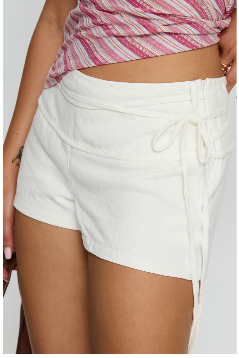 Electric Night Stripe Linen Blend Shorts, Alternate, color, WHITE