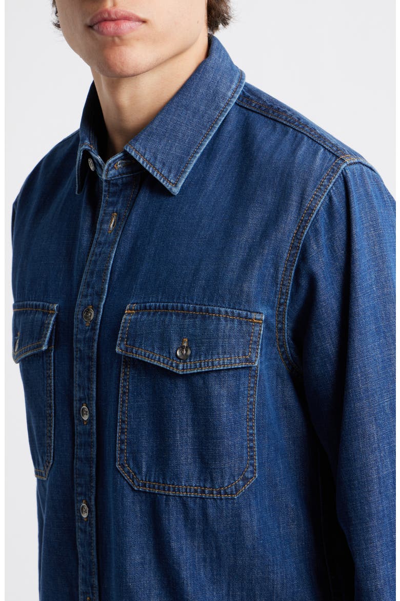 Infuse Denim Button-Up Shirt, Alternate, color, LUKE