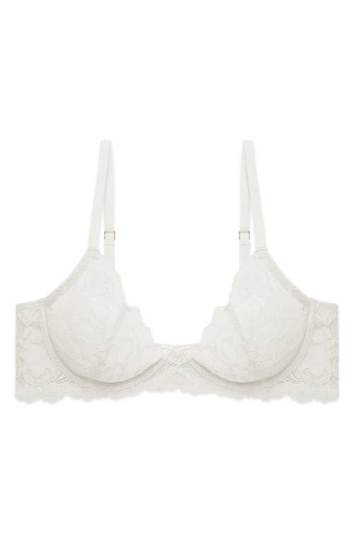 Natori Peony Unlined Lace Underwire Bra In Light Ivory