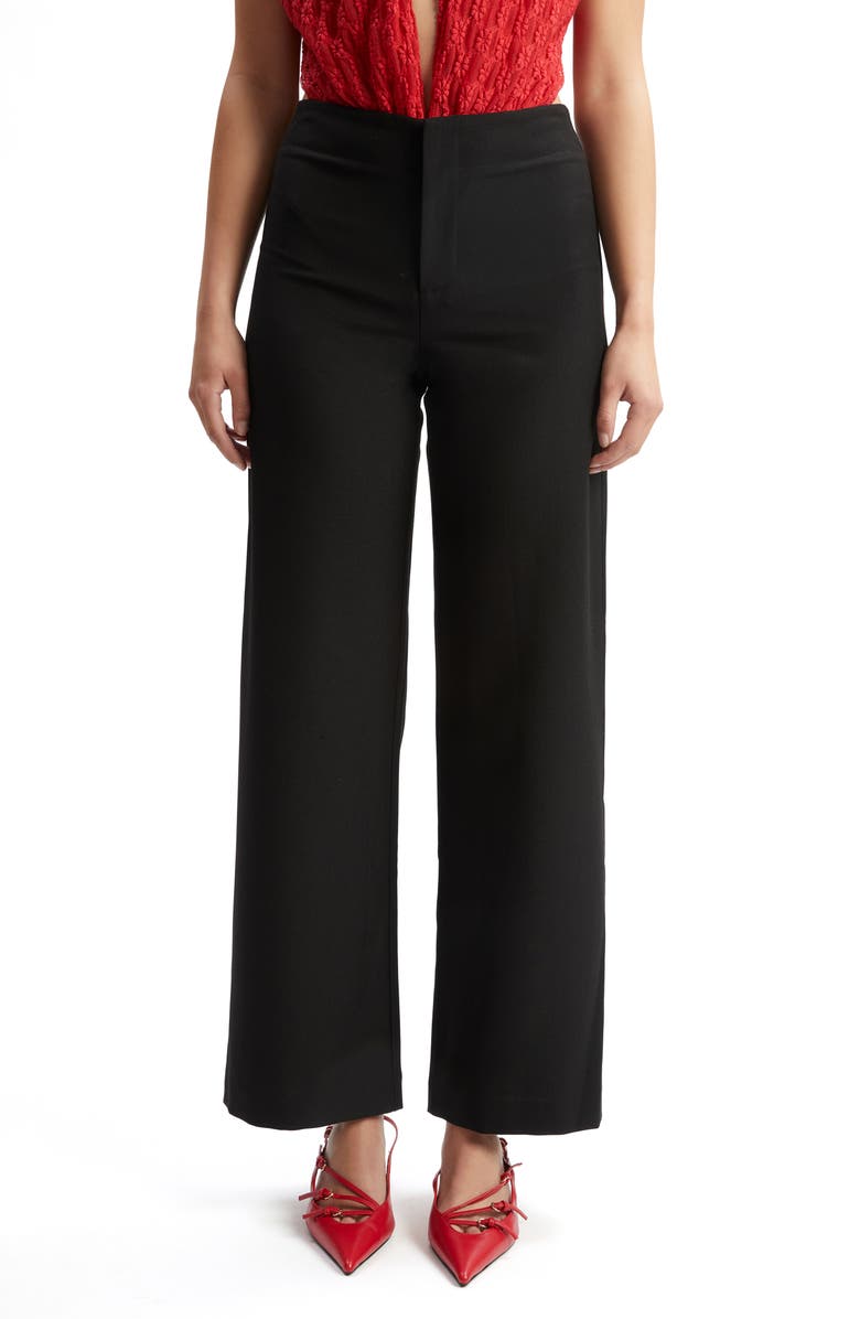 Bardot Balia Hipster Wide Leg Pants, Main, color, Black