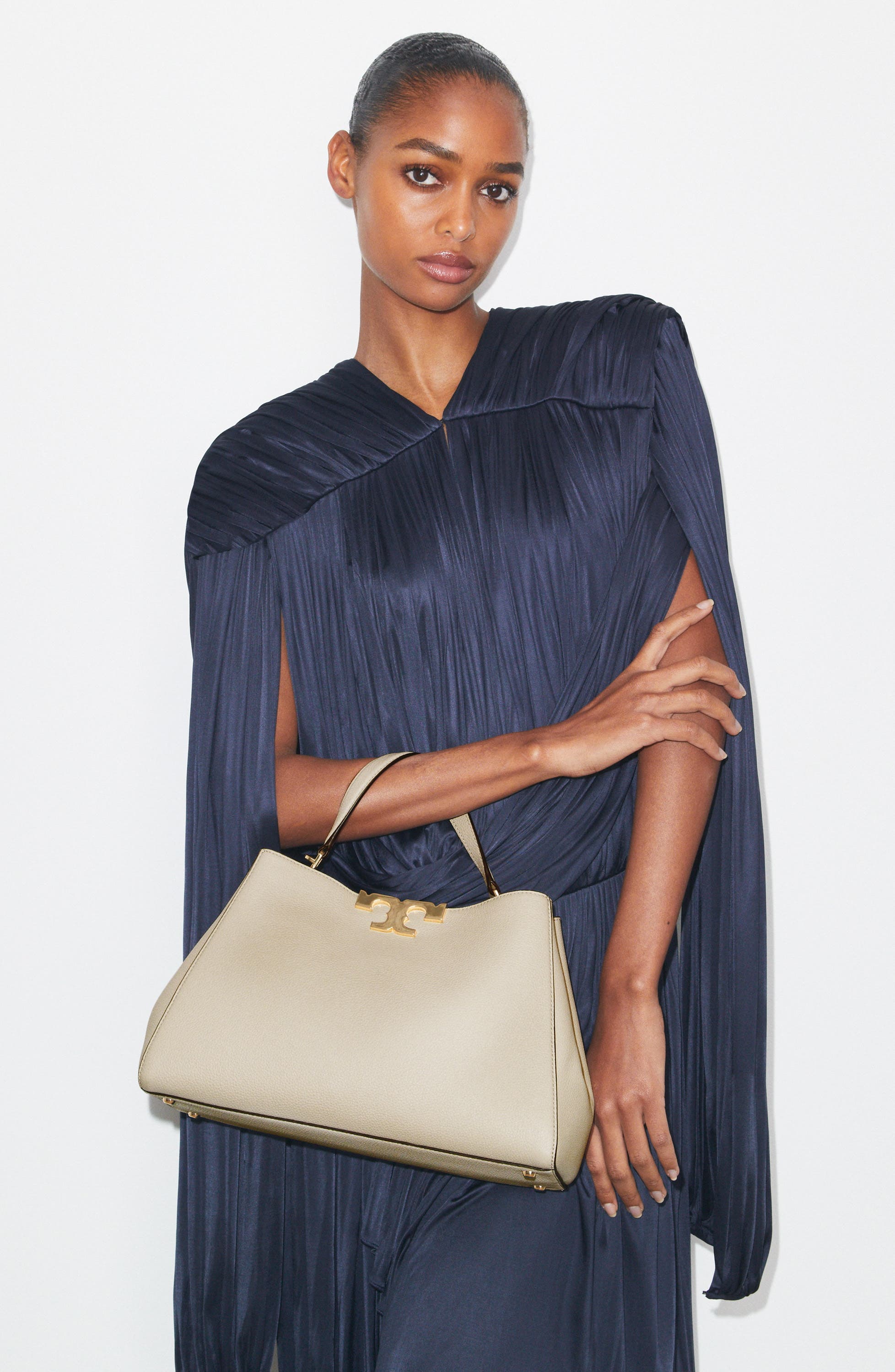 Tory Burch Eleanor Soft Leather Satchel, Alternate, color, 