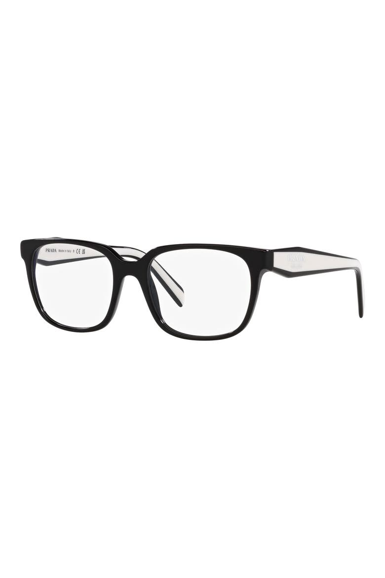 54mm Rectangular Optical Glasses, Alternate, color, BLACK