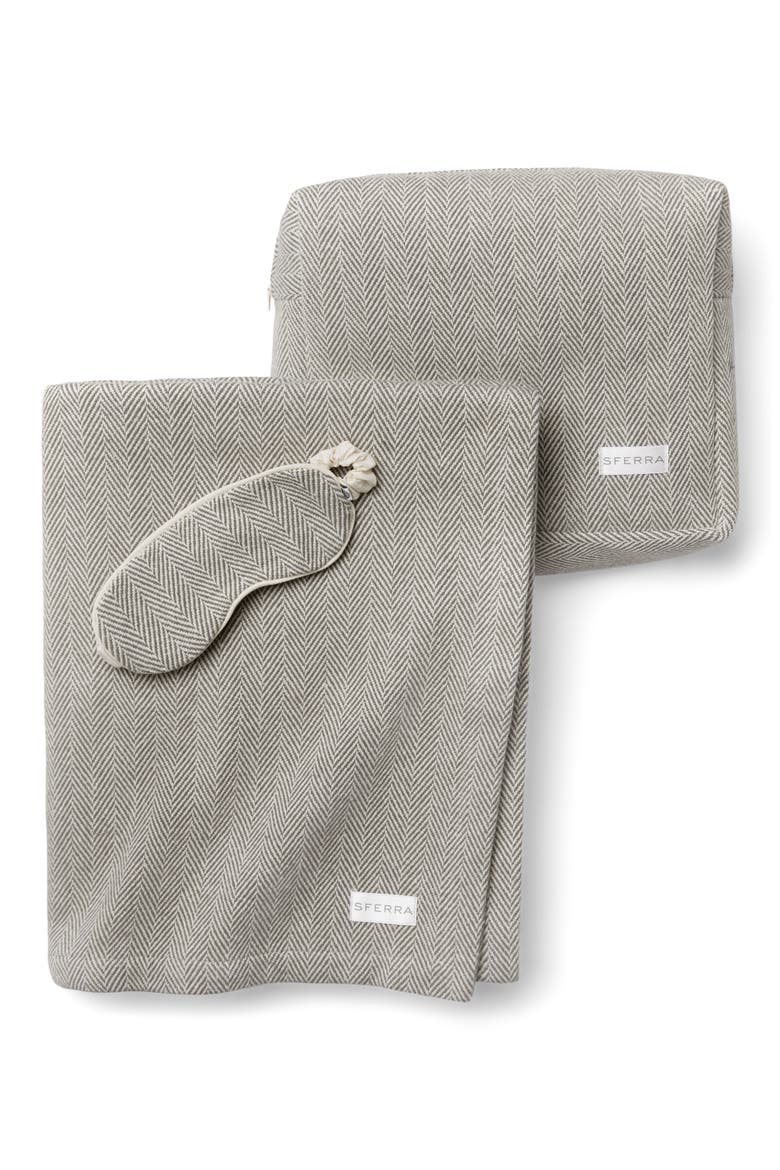 Celine 3-Piece Cotton Travel Set, Main, color, MUSHROOM