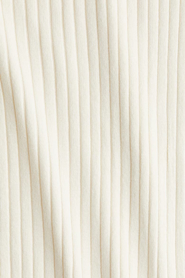 Rib-knit Trousers, Alternate, color, Cream