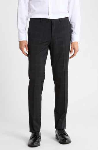 Hesten Flat Front Glen Plaid Dress Pants