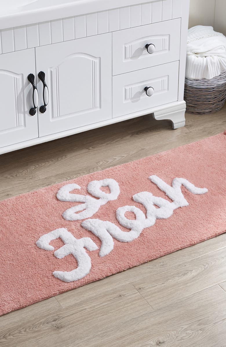 VCNY HOME 'So Fresh' Pompom Pink Bath Rug, Alternate, color, Blush