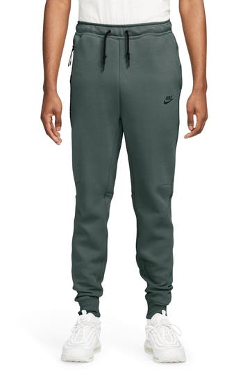 Nike Tech Fleece Joggers In Vintage Green/black