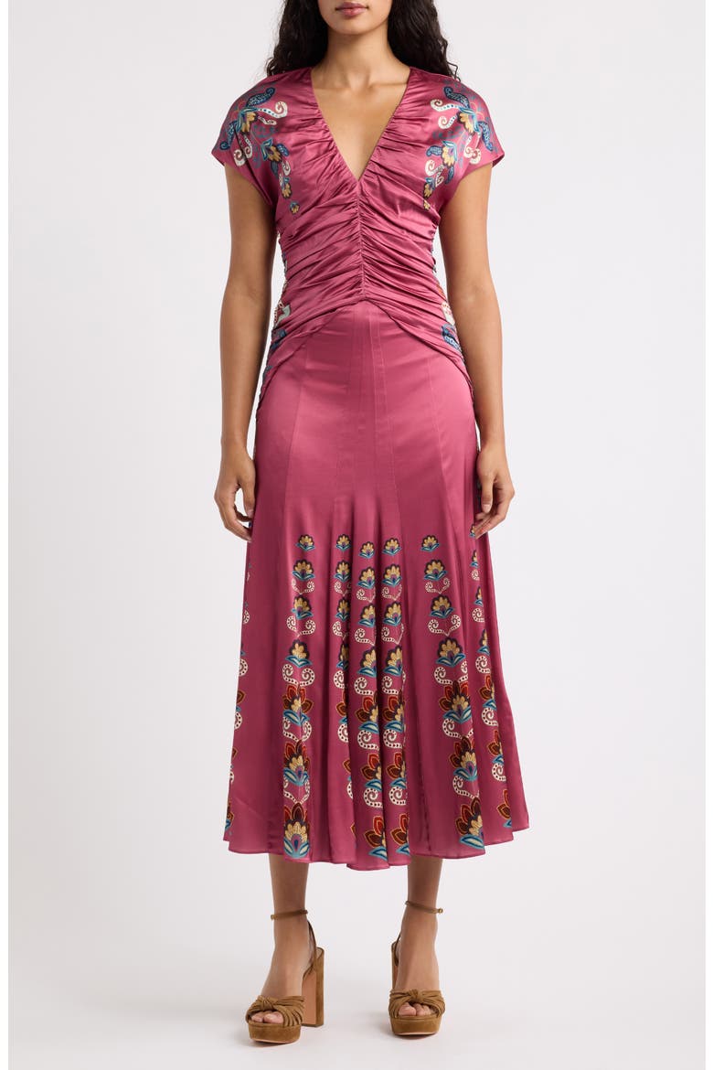 Nikita Winter Embroidered V-Neck Maxi Dress, Main, color, DANIELA GREEN