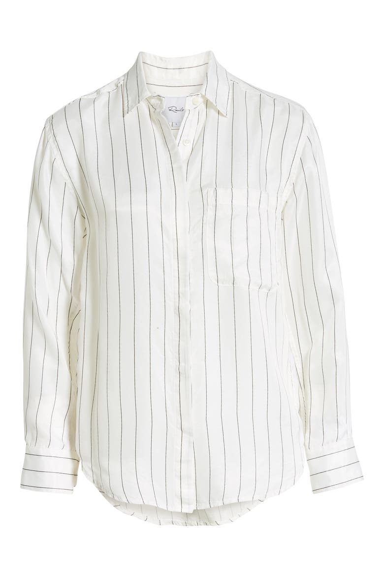Hayden Shirt, Alternate, color, IVORY BLACK PINSTRIPE
